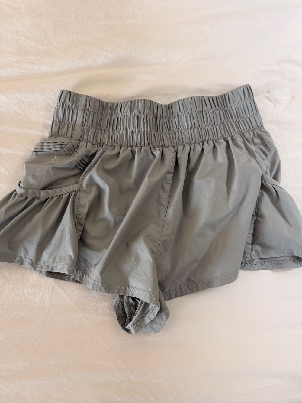 FP Movement by Free People Light Gray Get Your Flirt On Shorts